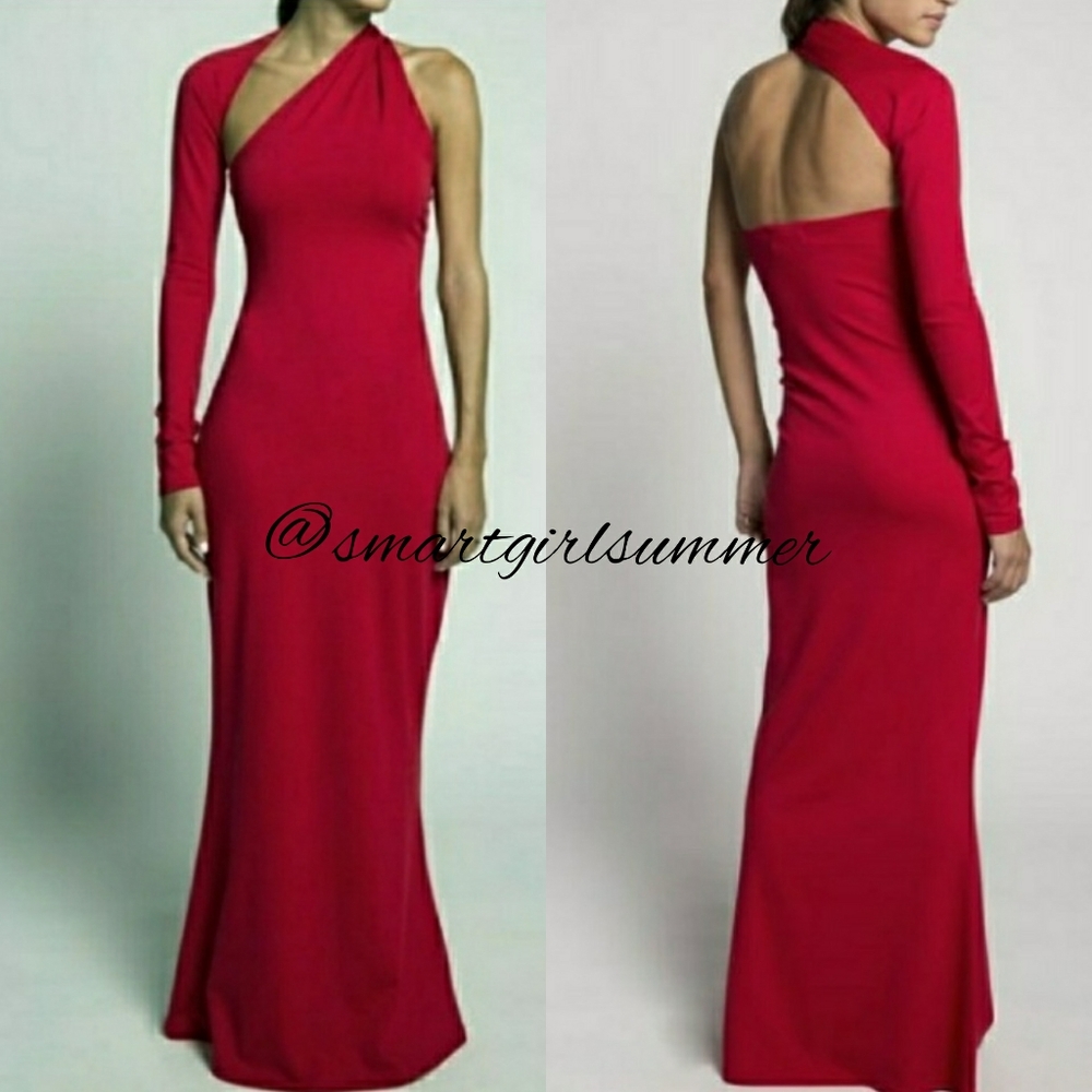 🆕⭐Red wine one sleeve maxi dress⭐